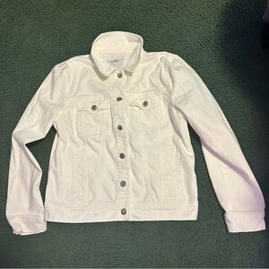 Old Navy White Jean Jacket Classic Denim Style